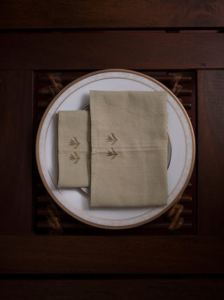 Elijah Handwoven Napkins Set Of 6 Pcs Olive Veaves