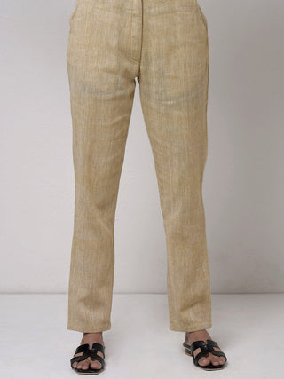 Ayana Handwoven Trousers Mustard Veaves