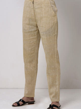 Ayana Handwoven Trousers Mustard Veaves