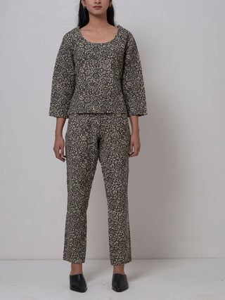 Printed Trouser With Side Pockets Black Veaves