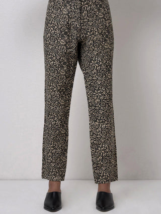 Printed Trouser With Side Pockets Black Veaves