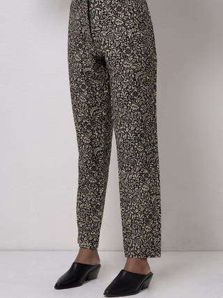 Printed Trouser With Side Pockets Black Veaves