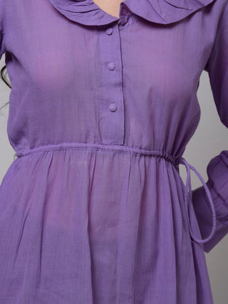Eshe Handwoven Cotton Dress Purple Veaves