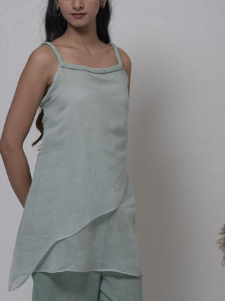 Olive Cotton Top Sea Green Veaves