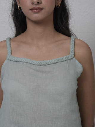 Olive Cotton Top Sea Green Veaves