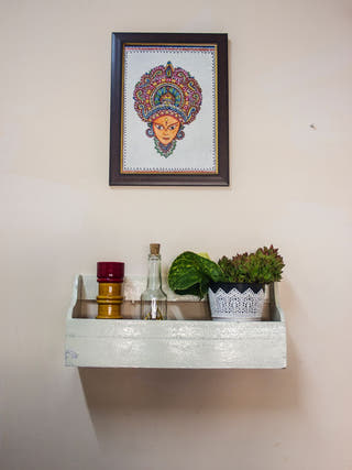 Durga Hand-painted On Leather Painting Wall Art