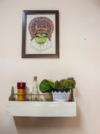 Kathakali Hand-painted On Leather Painting Wall Art
