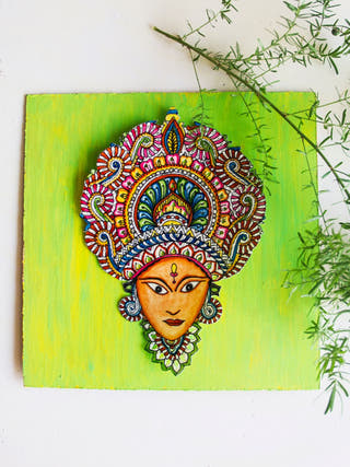 Durga Leather Puppet Cutout Wall Art