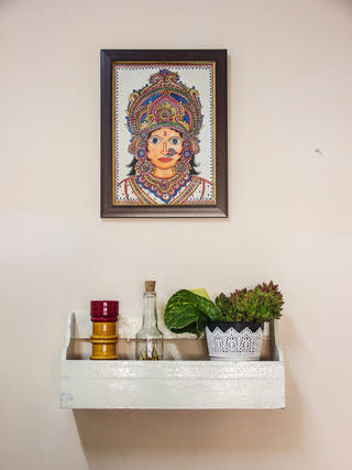Tholu Queen Hand-painted On Leather Painting Wall Art