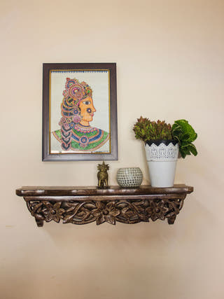 Mighty Queen Hand-painted On Leather Painting Wall Art