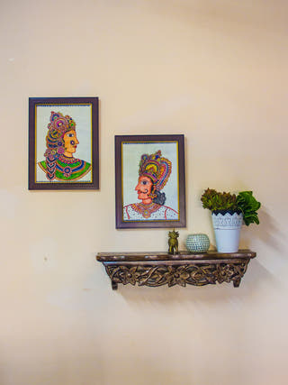 Mighty Queen Hand-painted On Leather Painting Wall Art