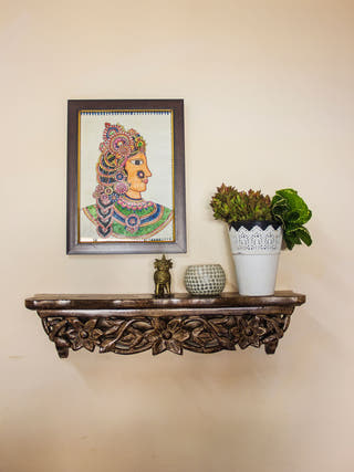 Mighty Queen Hand-painted On Leather Painting Wall Art