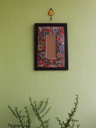 Bloom Flower Hand-painted On Leather Painting Wall Art