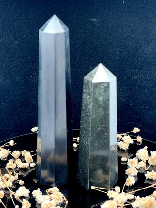 Black Obsidian Obelisk Energy Shield Point