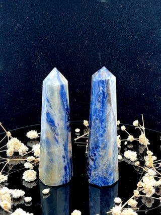 Sodalite Obelisk Intuition & Truth Stone