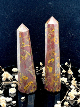 Fruit Jasper Obelisk Nurturing Earth Energy
