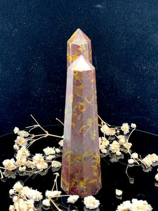 Fruit Jasper Obelisk Nurturing Earth Energy