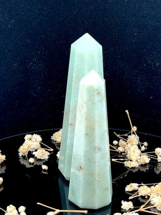 Green Aventurine Obelisk Prosperity Point