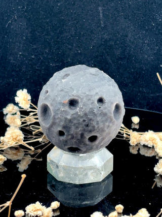Silver Obsidian Sphere