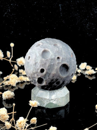 Silver Obsidian Sphere