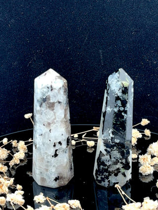 Rainbow Moonstone Obelisk Divine Feminine Energy