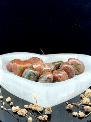 Selenite Heart Charging Tray