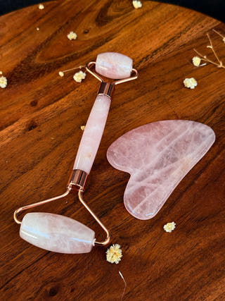 Rose Quartz Face Massage Set – Glow & Grace