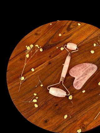 Rose Quartz Face Roller – Love & Glow