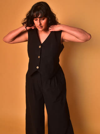 Zoey Vest Pants Set Why So Blue