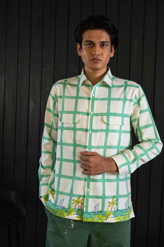 Coastline Herringbone Shacket