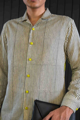 Rearview Herringbone Cotton Shirt