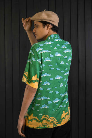 Tangerine Tide Sateen Modal Shirt