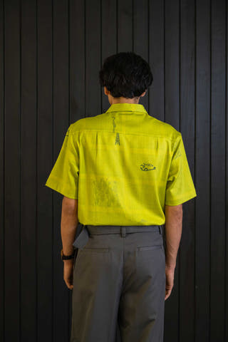 Lime Drive Herringbone Shirt