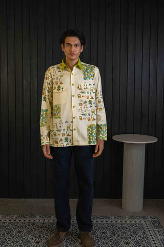 Pincode Herringbone Shacket