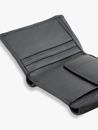Stylish Handmade Pure Leather Black Wallet