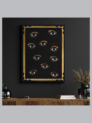 Watchers of the Night Framed Textile Art Underlyn