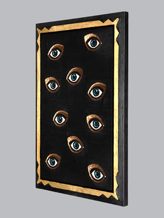 Watchers of the Night Framed Textile Art Underlyn