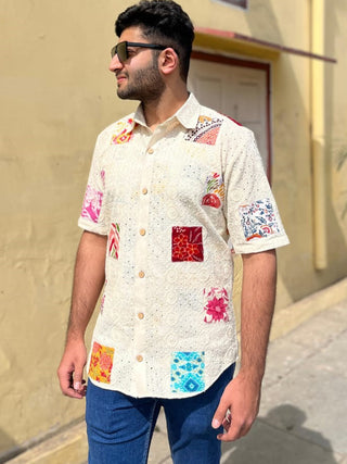 Schiffli Patchwork Shirt Weavsters