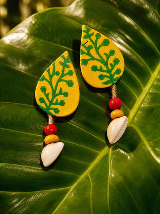 Gulabi Upcycled Handmade Textile Earring