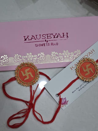 Swastik Sikki Grass Handmade Rakhi