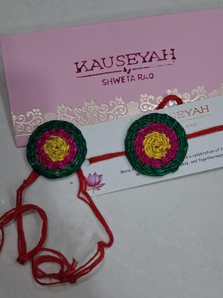 Rangeen Sikki Grass Handmade Rakhi