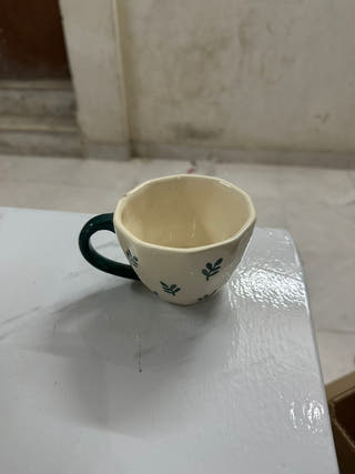 Botanique Handcrafted Blue Pottery  Mug | Set Of 2