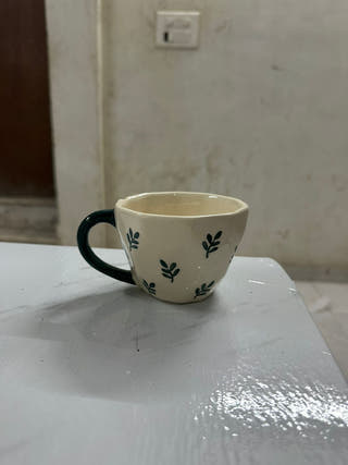 Botanique Handcrafted Blue Pottery  Mug | Set Of 2