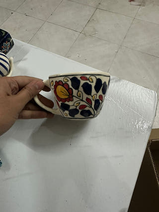 Rang Vatika Handcrafted Blue Pottery Mug | Set Of 2