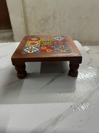 Vedhi Blue Pottery Stool