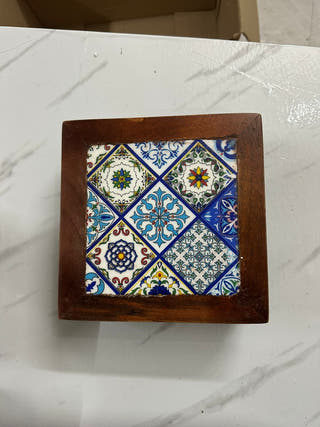 Aaya Blue Pottery Stool