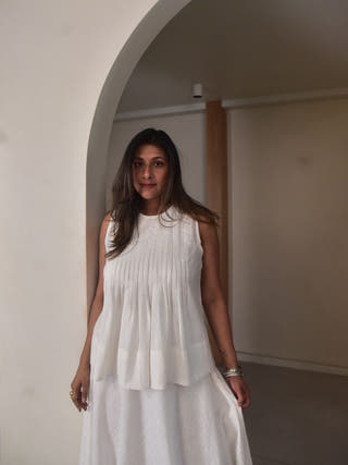 Luna Pintuck Top