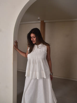 Luna Pintuck Top