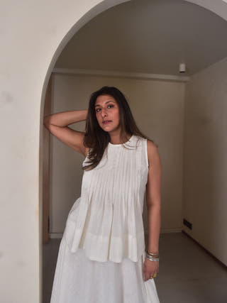 Luna Pintuck Top