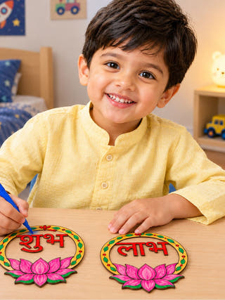 Kamal | Make Your Own Wooden Festive Shubh Labh